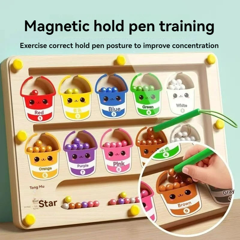 Montessori Magnetic Bead Maze Board