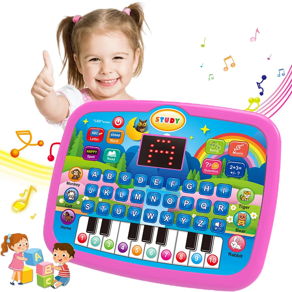 Interactive Kids Learning Tablet (Letters, Numbers & Music)