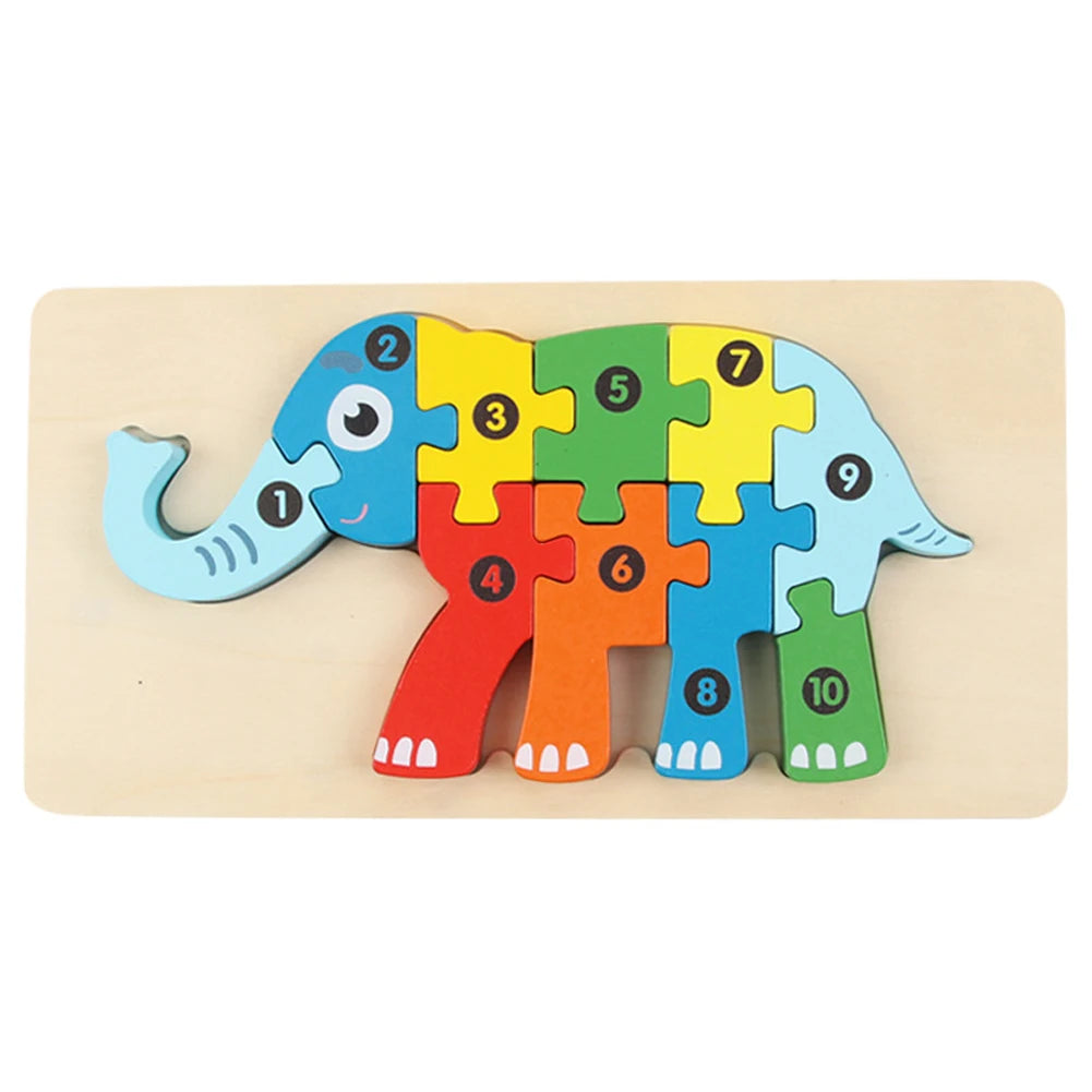 3D Wooden Montessori Animal Puzzle