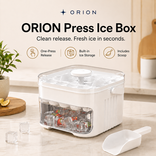Press Ice Cube Tray with Storage Box