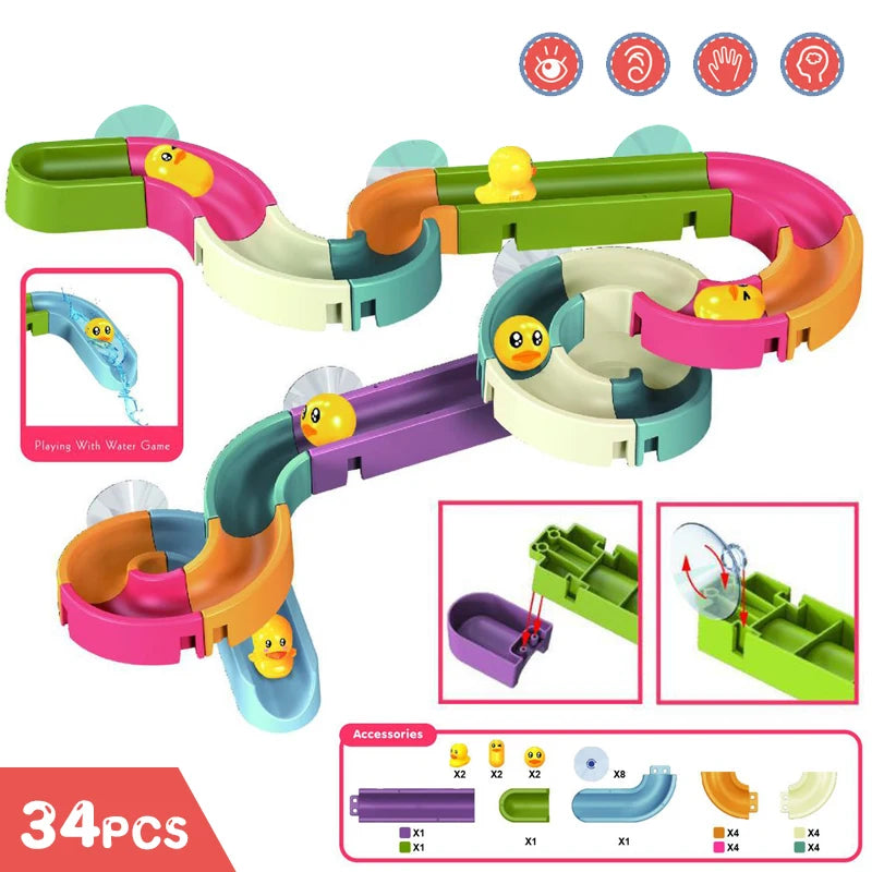 Suction Cup Bath Marble Run