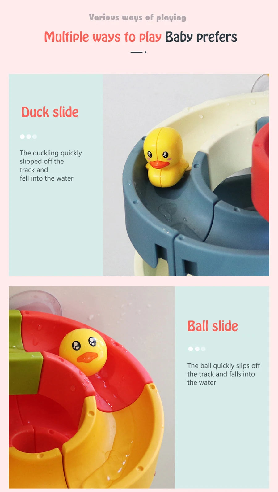 Suction Cup Bath Marble Run