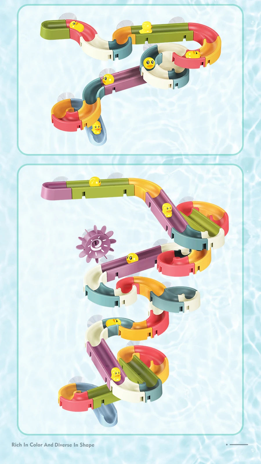 Suction Cup Bath Marble Run