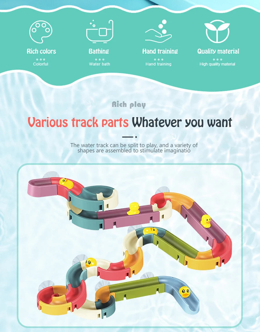 Suction Cup Bath Marble Run