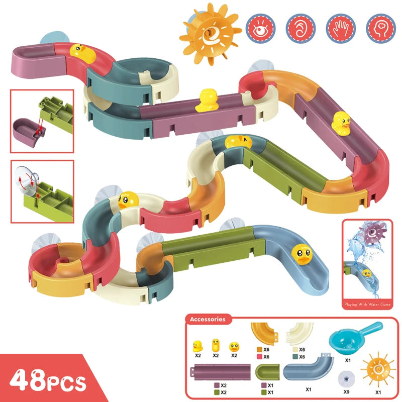Suction Cup Bath Marble Run