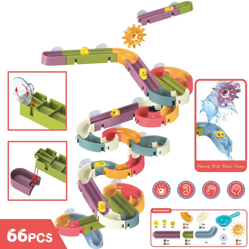 Suction Cup Bath Marble Run