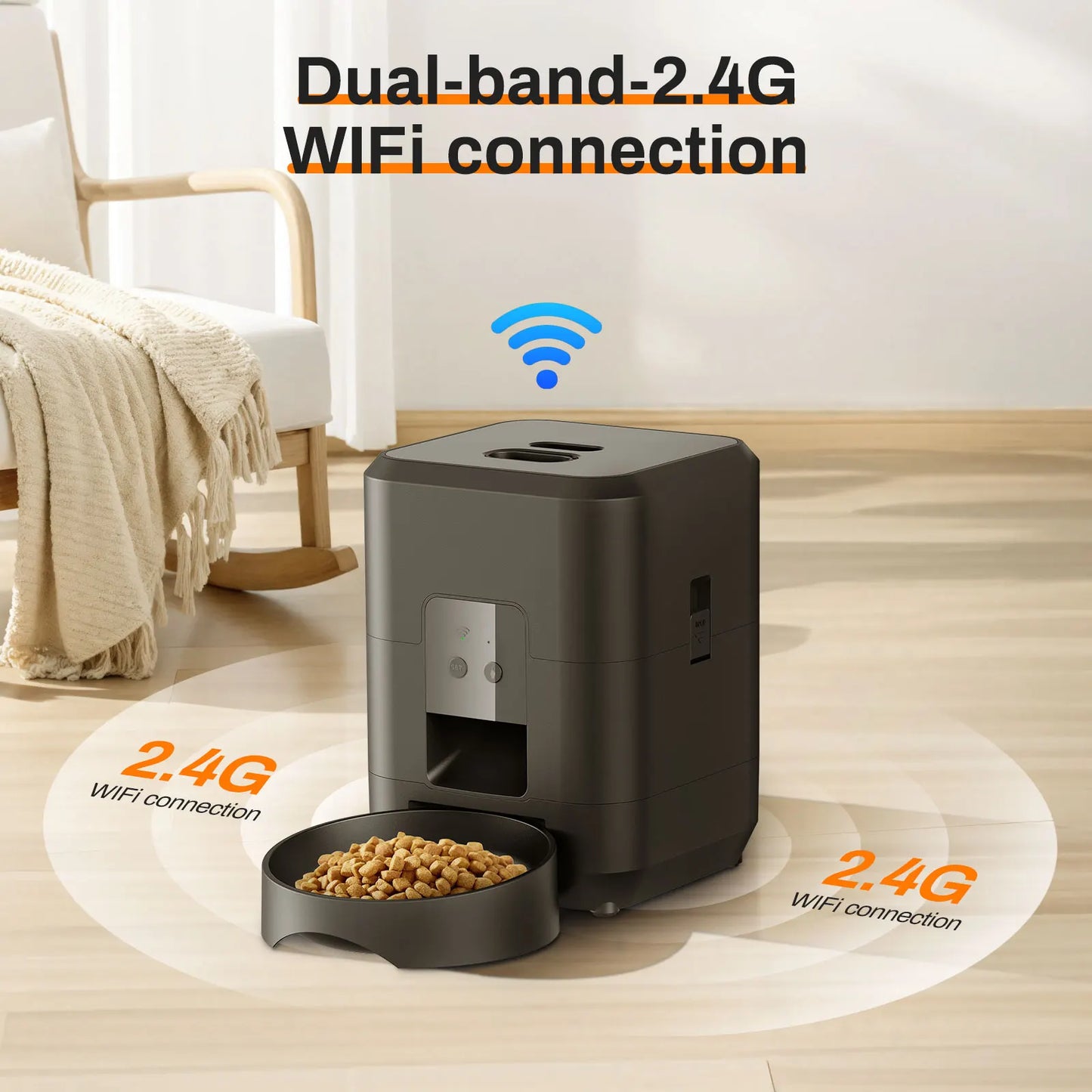 Smart Automatic Pet Feeder with Wi-Fi
