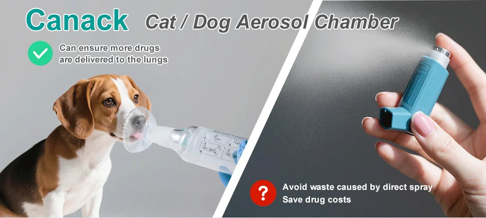 Pet Aerosol Inhaler Chamber with Silicone Mask