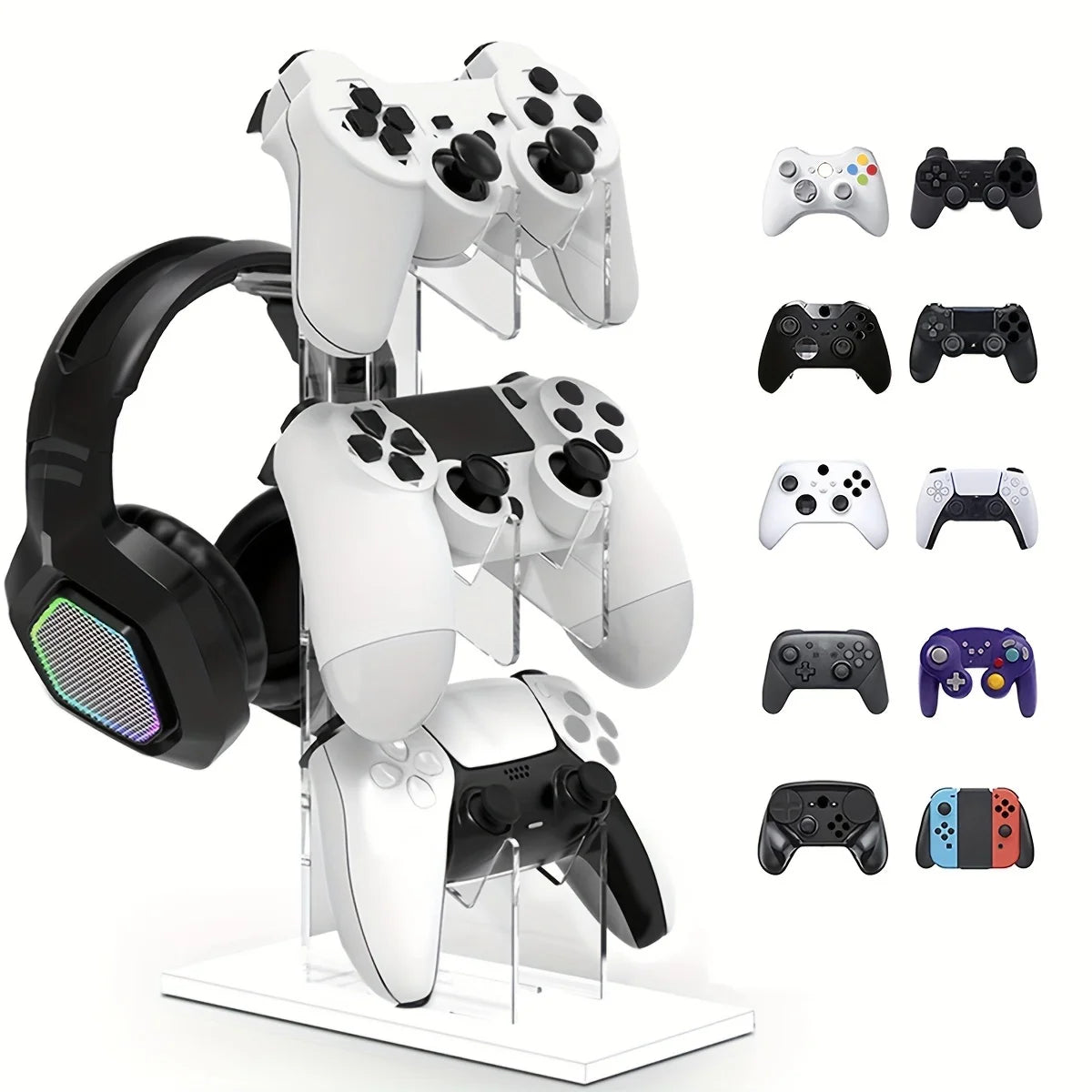 Vertical Game Controller Stand with Cable Access