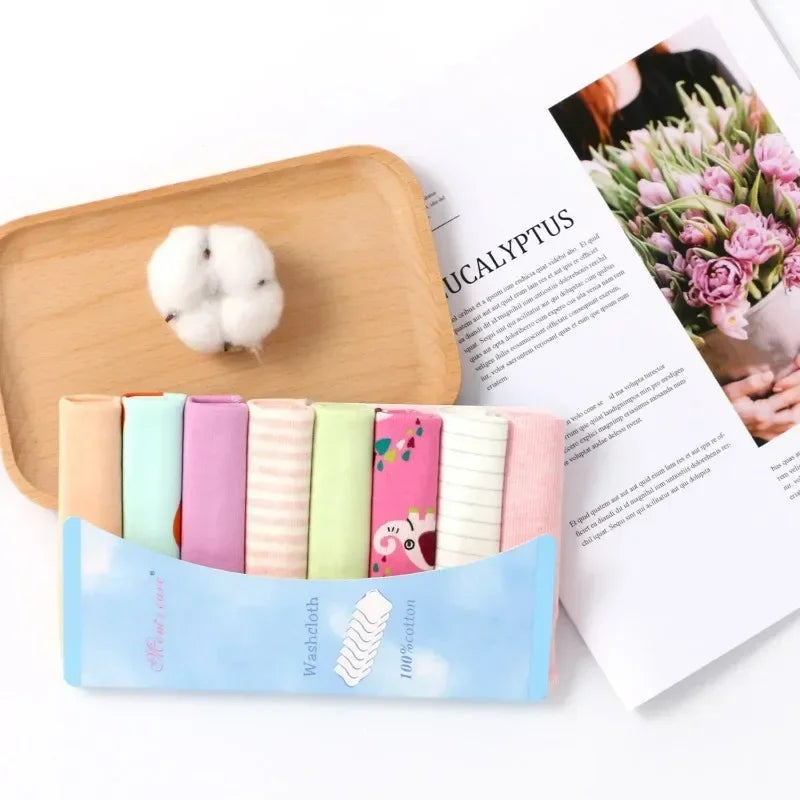 Baby Cotton Washcloth Set – 100% Cotton