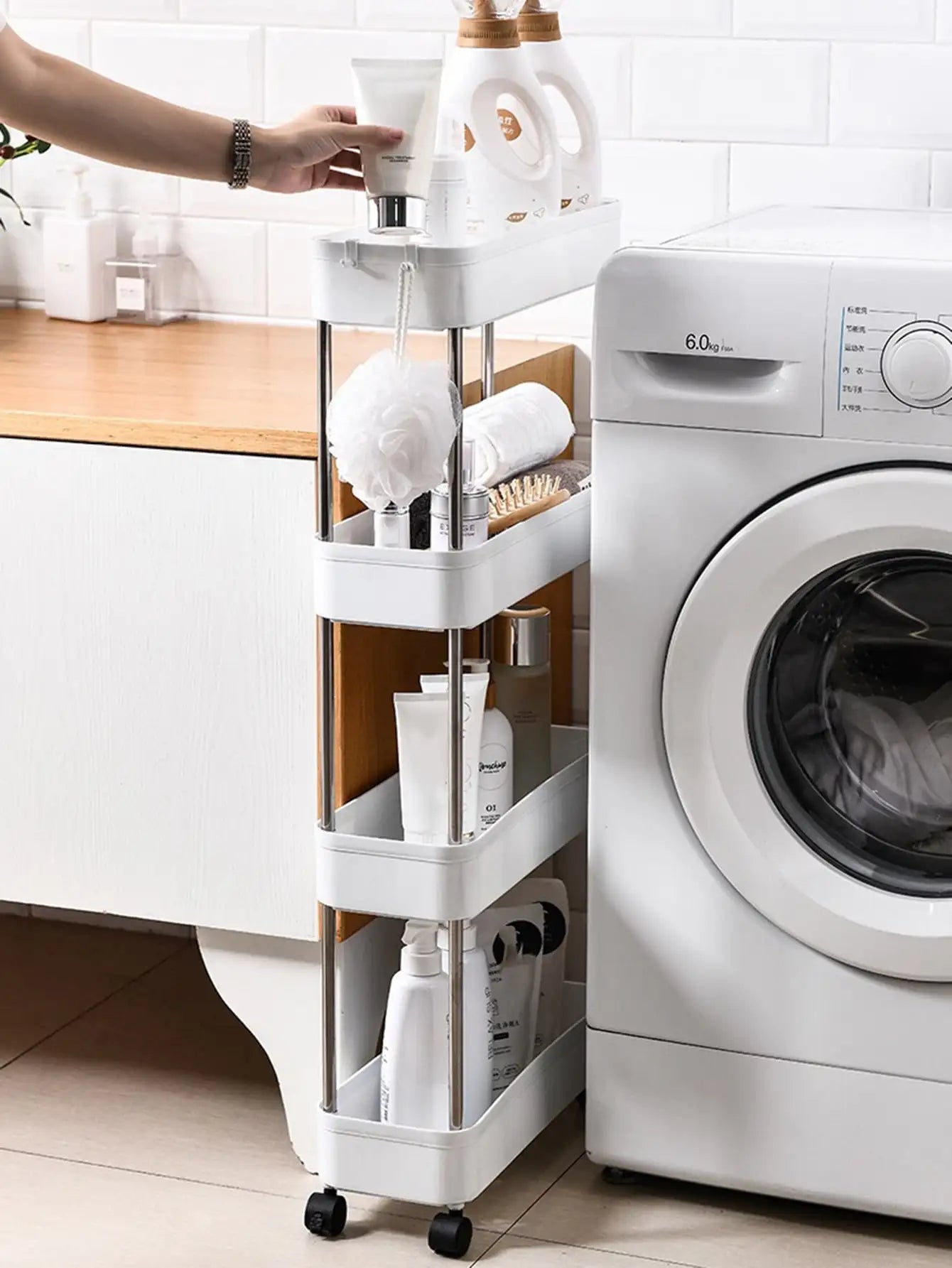 Slim Rolling Storage Cart