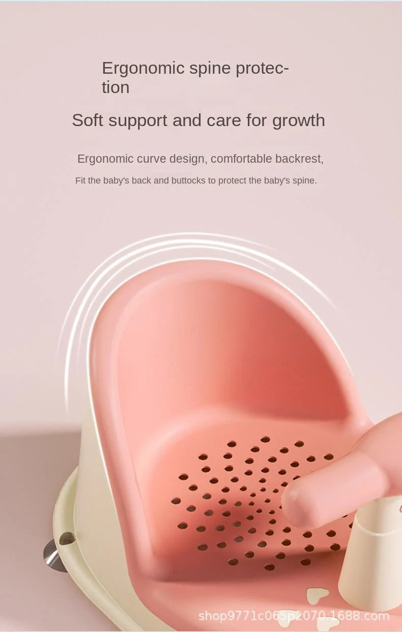 Baby Bath Seat with Backrest and Safety Bar