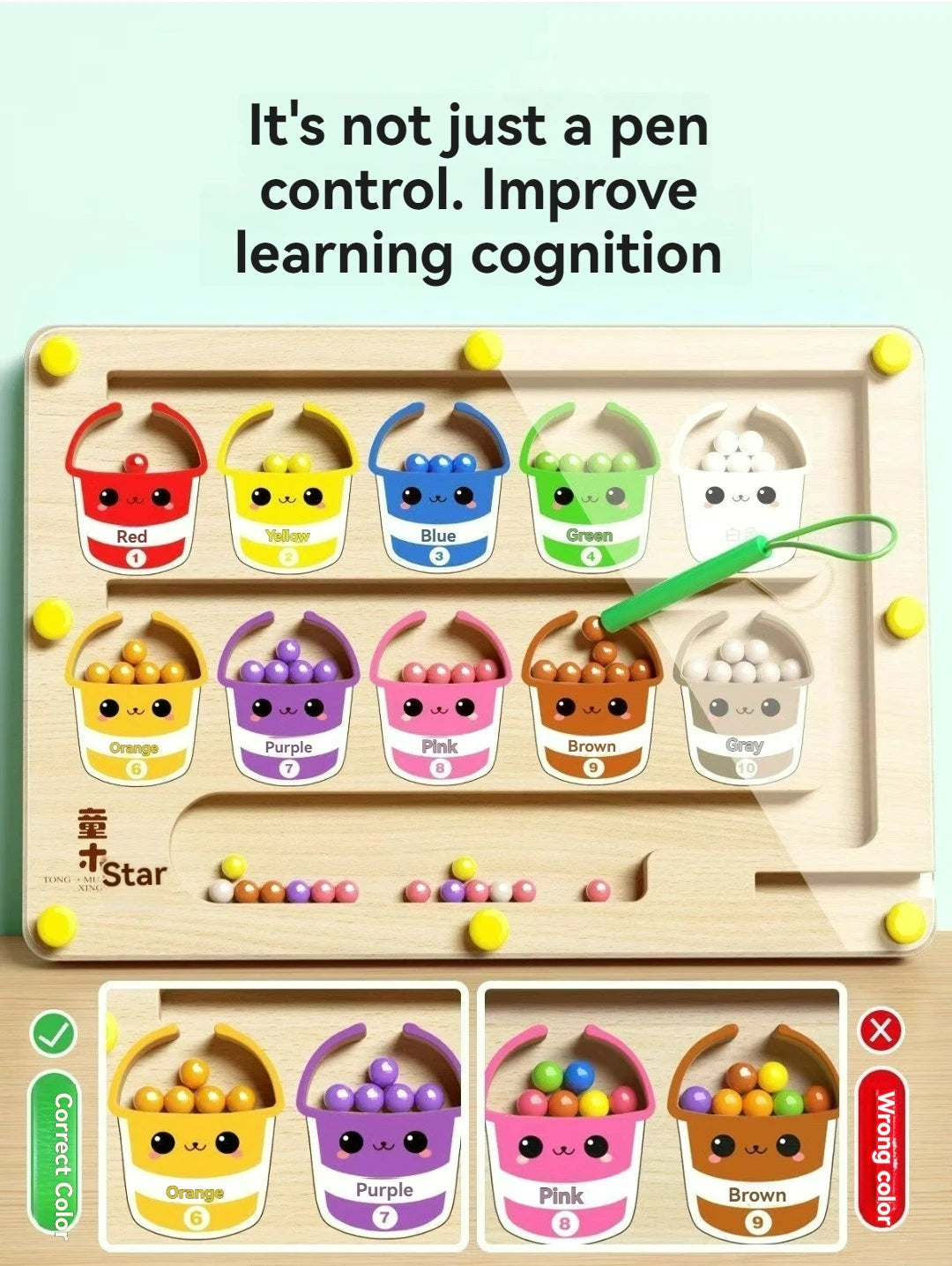 Montessori Magnetic Bead Maze Board