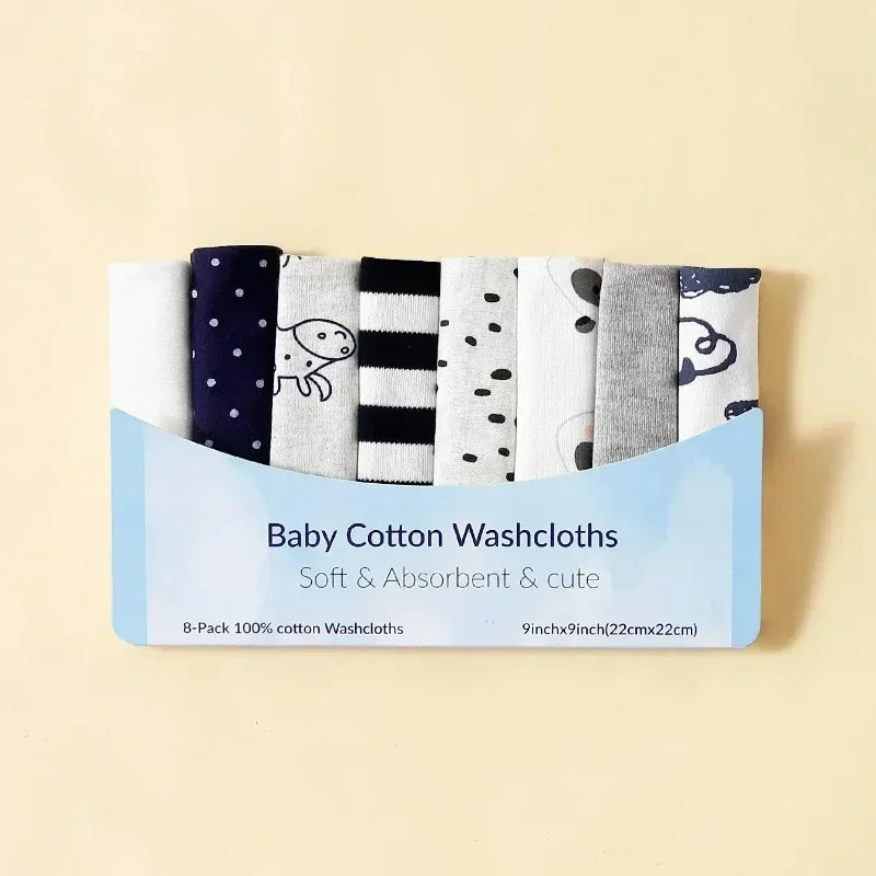 Baby Cotton Washcloth Set – 100% Cotton