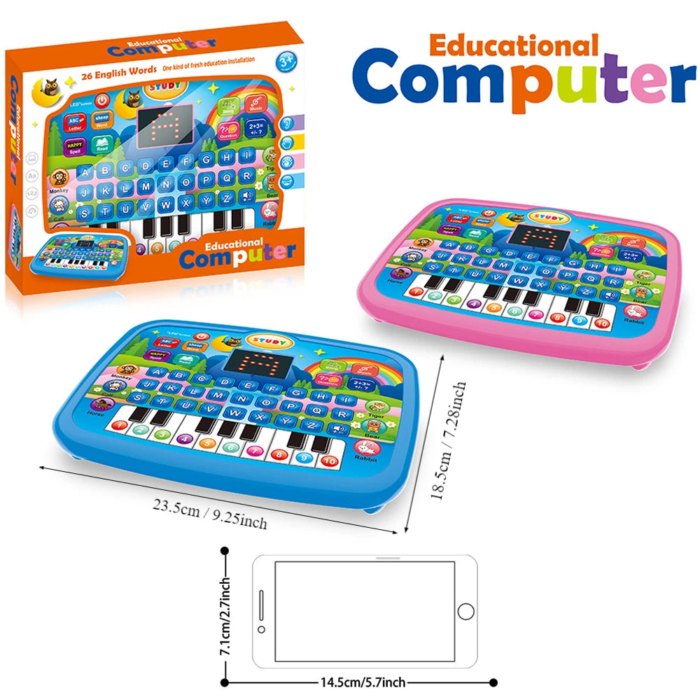Interactive Kids Learning Tablet (Letters, Numbers & Music)
