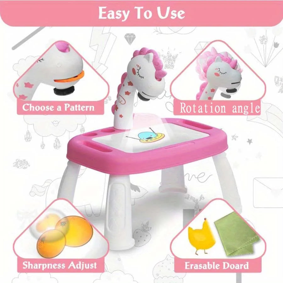 Kids Drawing Projector Table