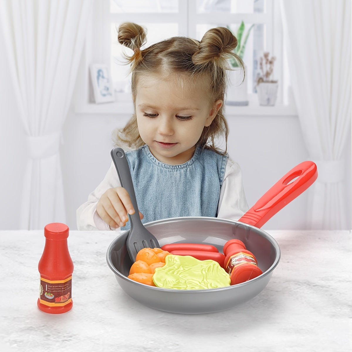 Kids Kitchen Play Set – Frying Pan & Food