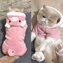 Plush Dog Costume Hoodie Jumpsuit