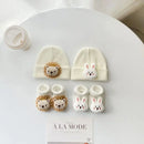Baby Hat & Booties Set (2 Pieces) – Animal Design