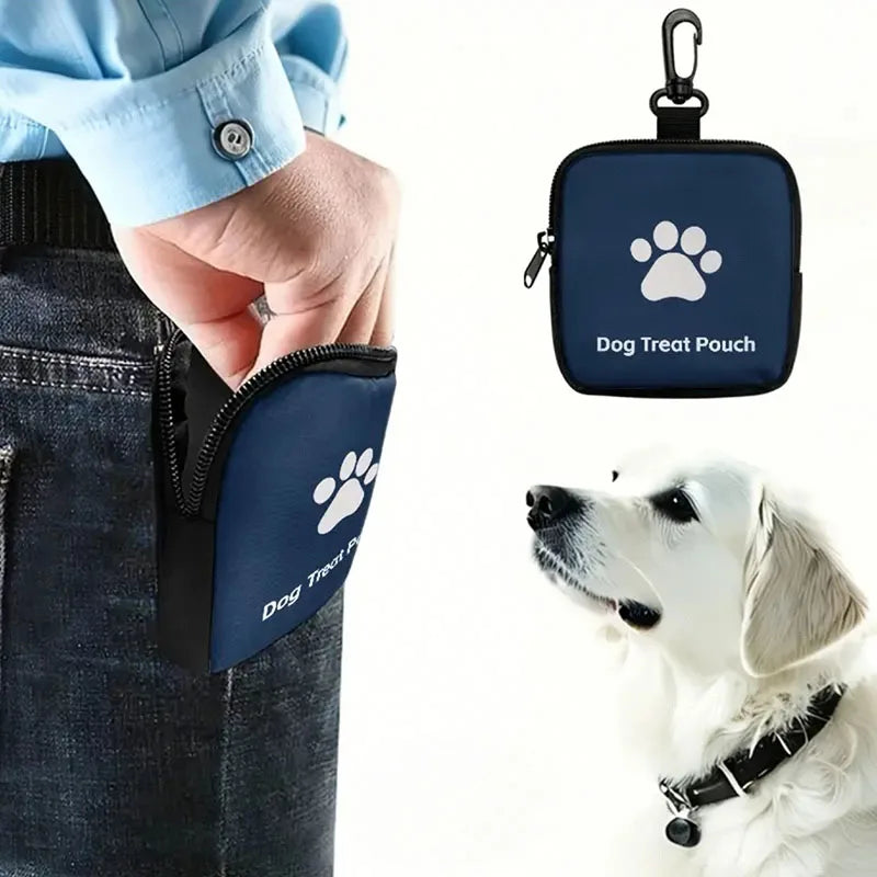 Dog Treat Pouch with Zipper & Carabiner