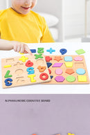 Wooden Montessori Puzzle (Letters, Numbers & Shapes)