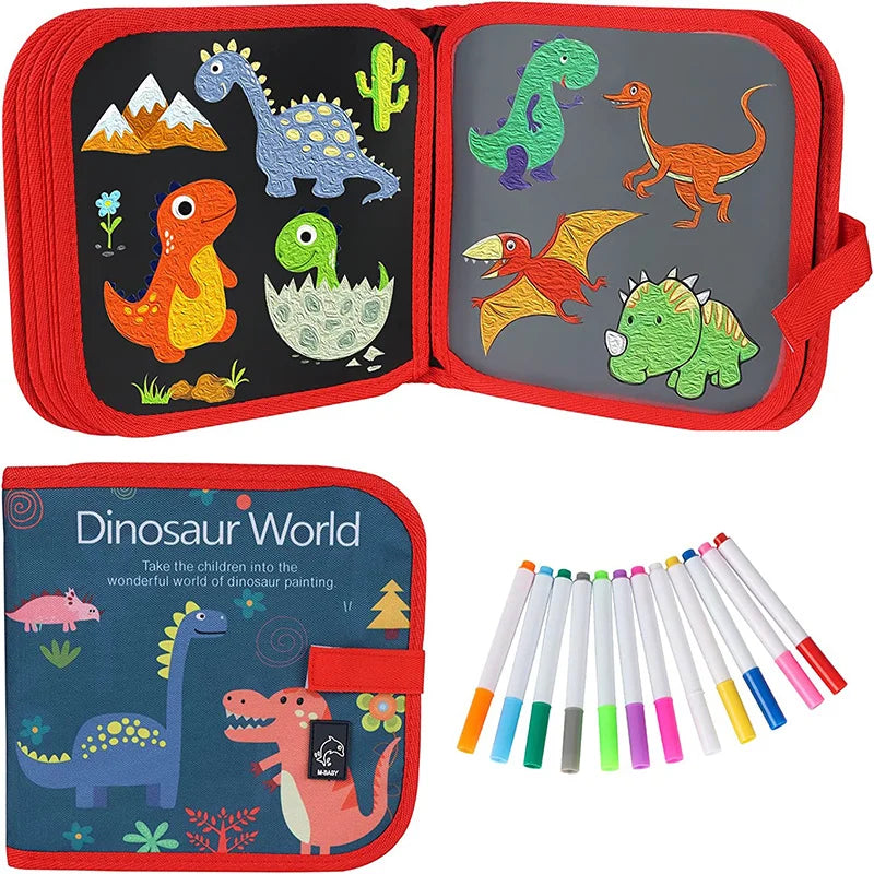 Reusable Drawing Book with Markers