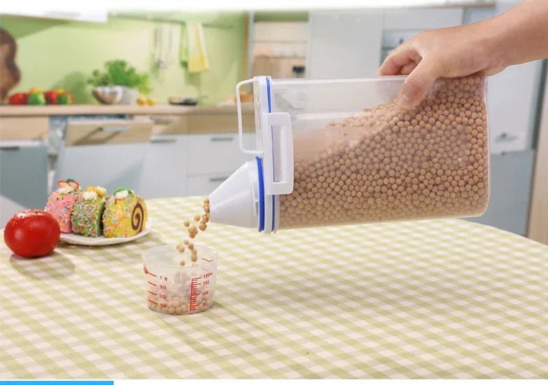 Airtight Pet Food Storage Container with Measuring Cup