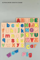 Wooden Montessori Puzzle (Letters, Numbers & Shapes)