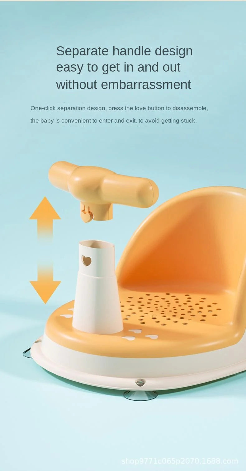 Baby Bath Seat with Backrest and Safety Bar