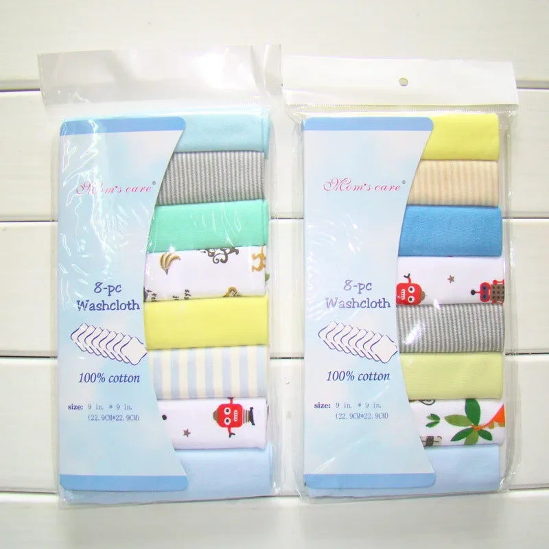 Baby Cotton Washcloth Set – 100% Cotton