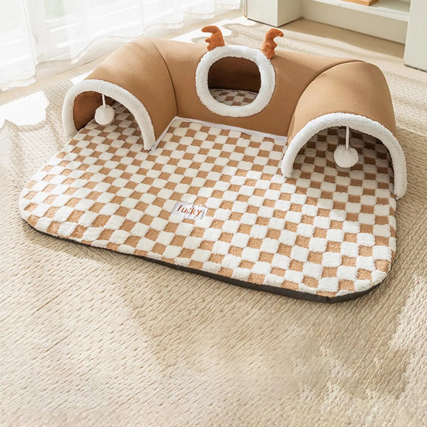 3-Tunnel Cat Hideout Bed