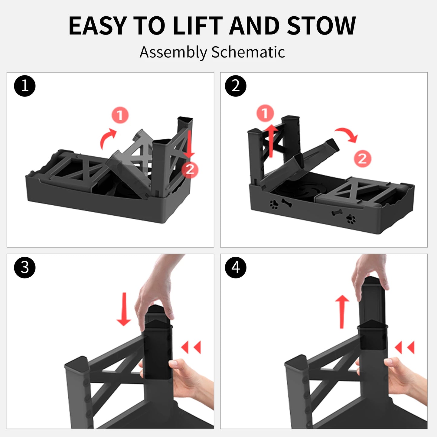 Adjustable Elevated Pet Feeder (Double Bowl)