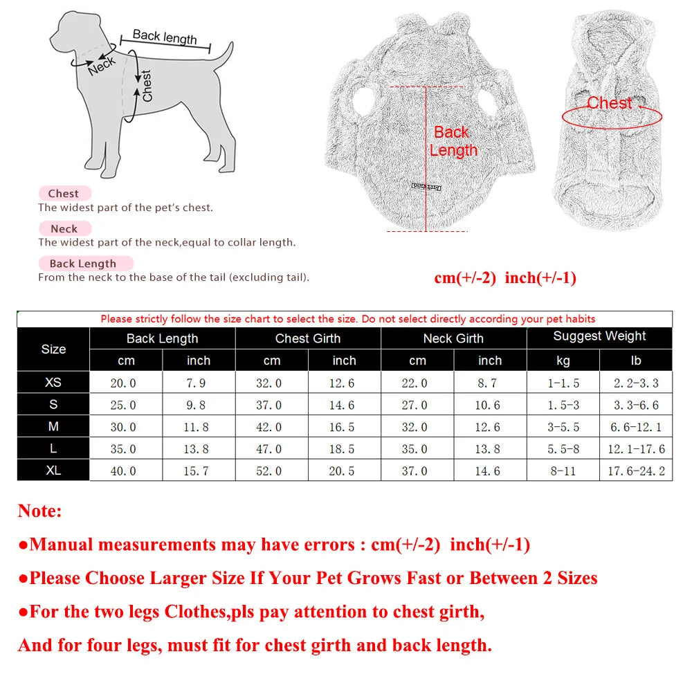 Plush Pet Hoodie for Cats & Small Dogs