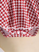 Baby Girl Romper Dress Set (Houndstooth) – 3 Pieces