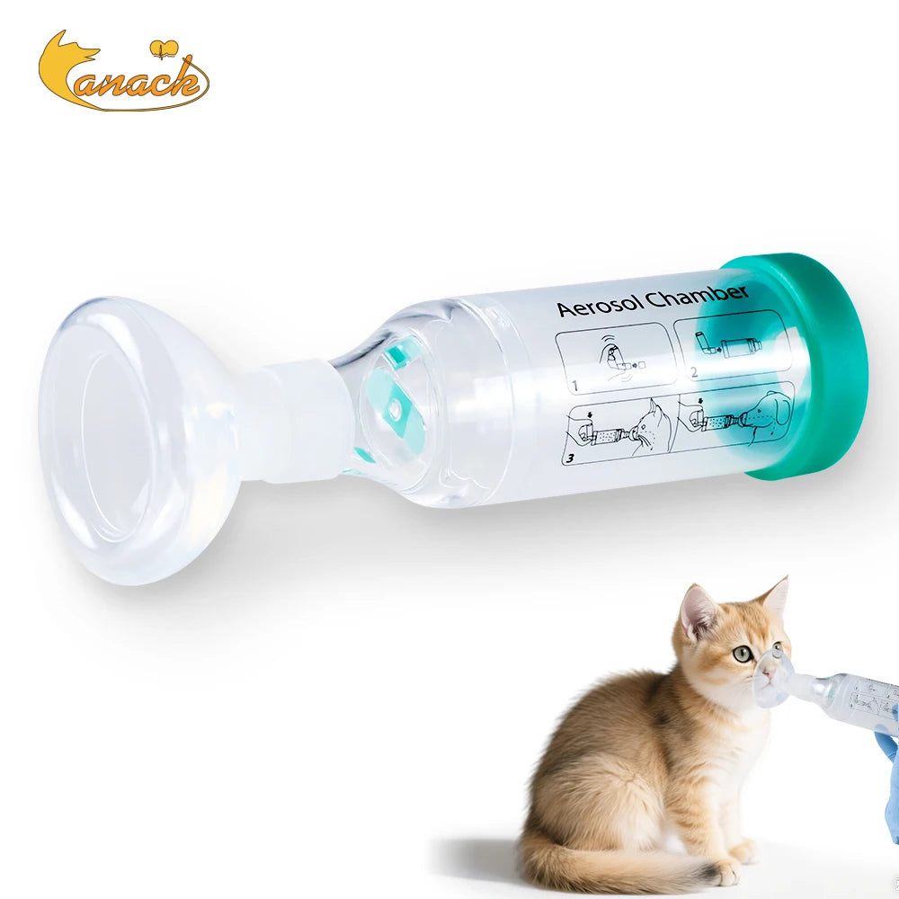 Pet Aerosol Inhaler Chamber with Silicone Mask