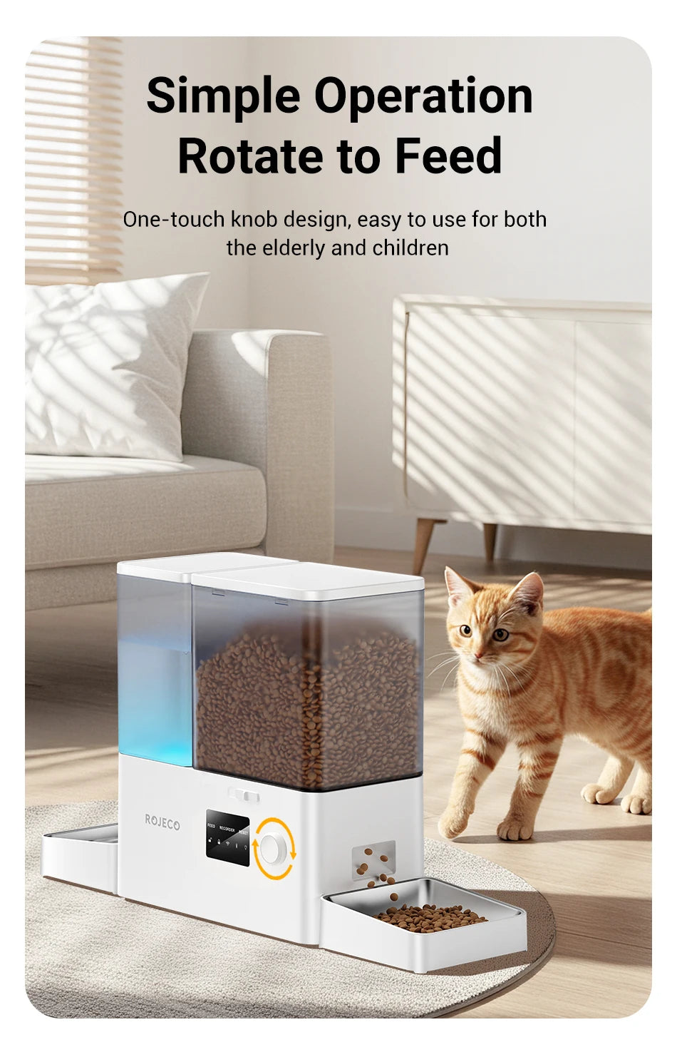 Automatic Pet Feeder & Water Dispenser 2-in-1