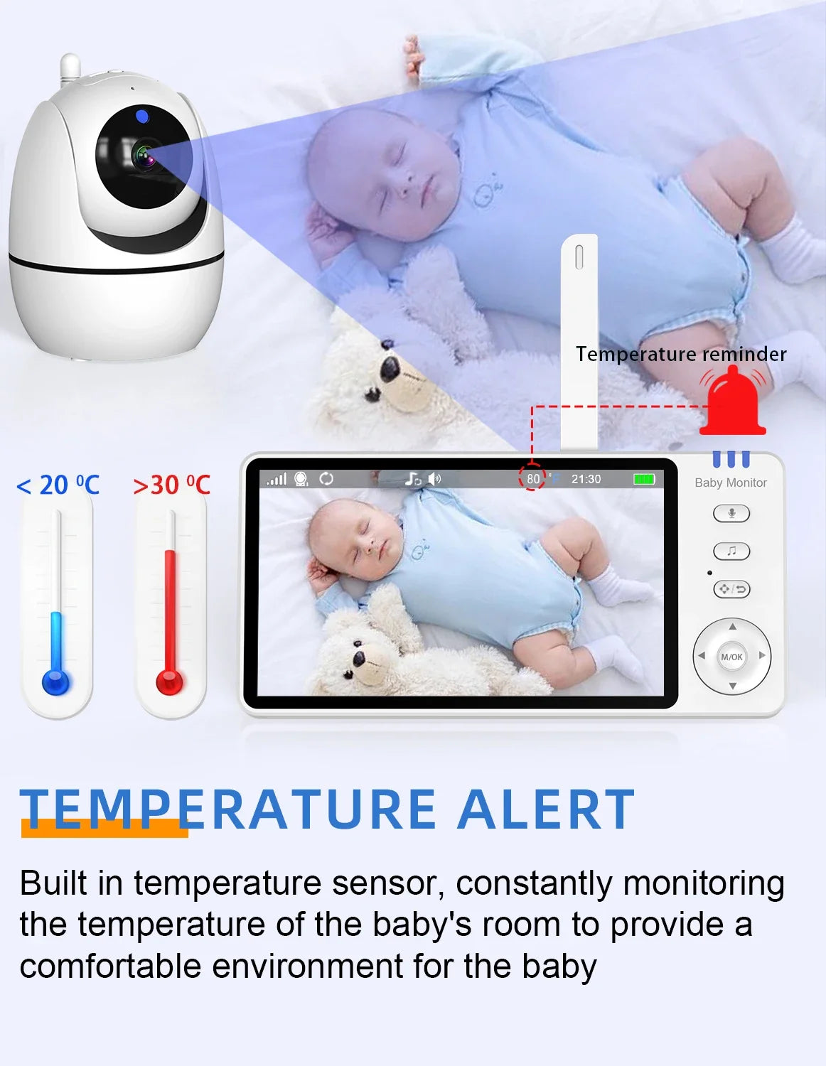 Camêra Babyphone - Monitoramento de Bebê por Vídeo com Visão Noturna