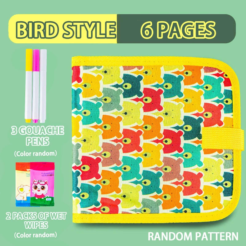 Reusable Drawing Book with Markers