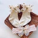 Baby Lace Bow Socks Set with Headband
