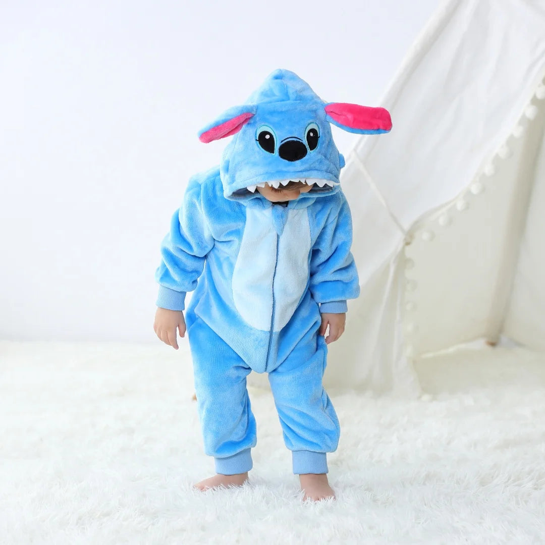 Kids Stitch Hooded Onesie Pajamas