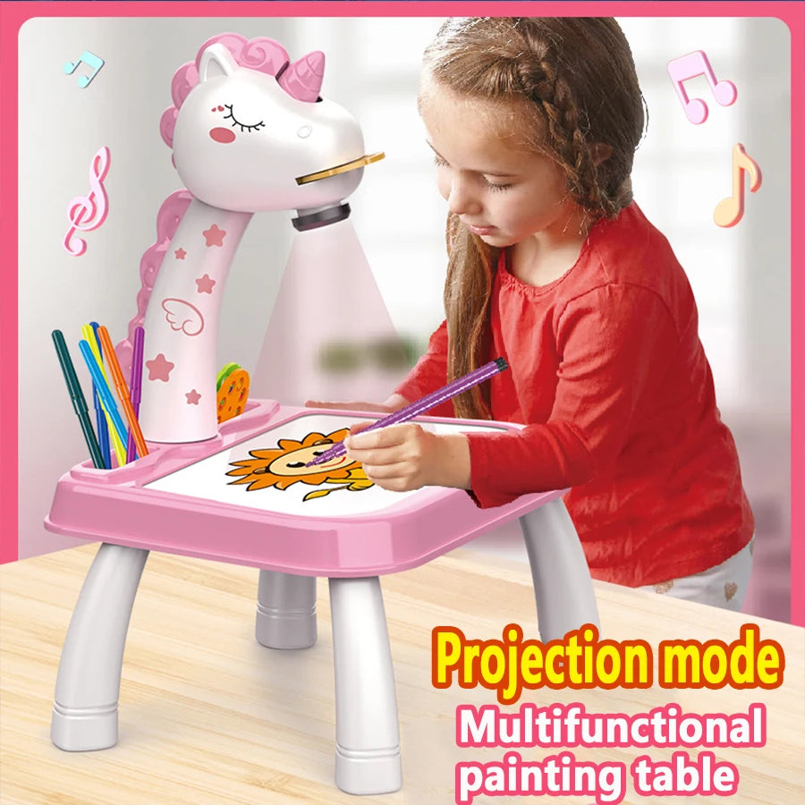 Kids Drawing Projector Table