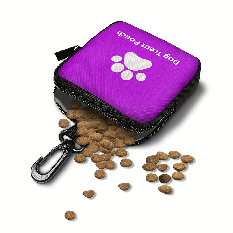 Dog Treat Pouch with Zipper & Carabiner