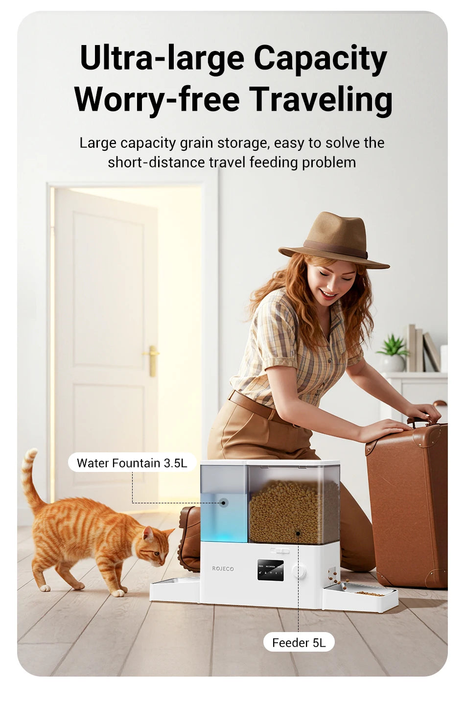 Automatic Pet Feeder & Water Dispenser 2-in-1