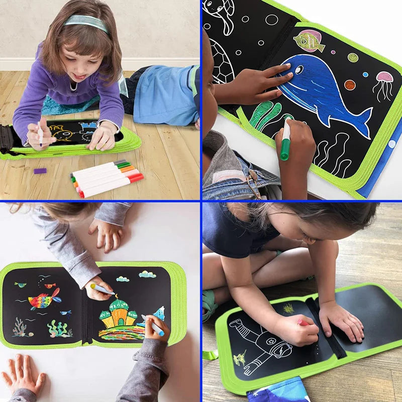 Reusable Drawing Book with Markers
