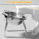 Elevated Stainless Steel Cat Bowl (15° Tilted)