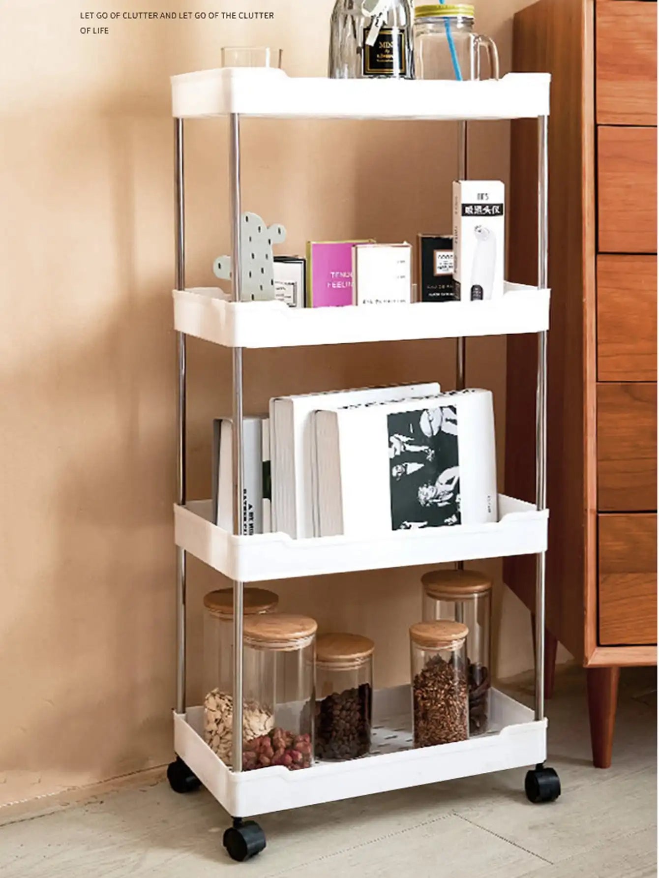 Slim Rolling Storage Cart