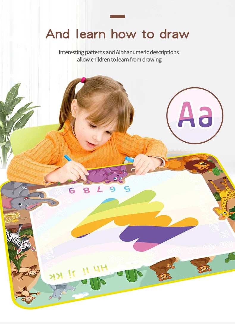 Tapete Mágico de Desenho com Água (Reutilizável)