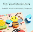 4-in-1 Wooden Montessori Puzzle (3D + Shapes + Numbers)