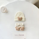 Baby Hat & Booties Set (2 Pieces) – Animal Design