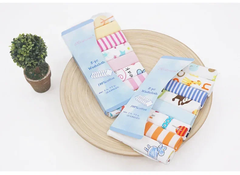Baby Cotton Washcloth Set – 100% Cotton